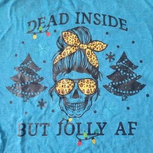 Gildan Blue Holiday Skull Tee